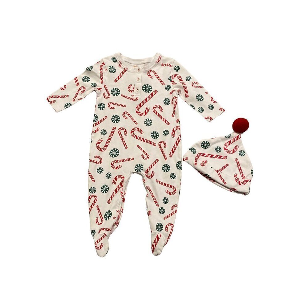 Petidoux Baby Christmas Sleeper w/ Hat - Size 9-12 months - New without Tags!